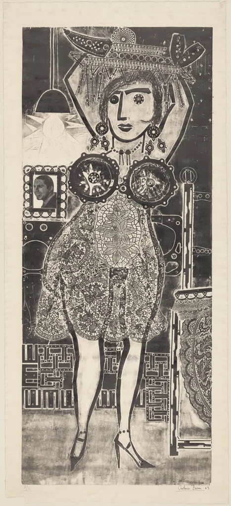 Untitled, by Antonio Berni, ink, 1963