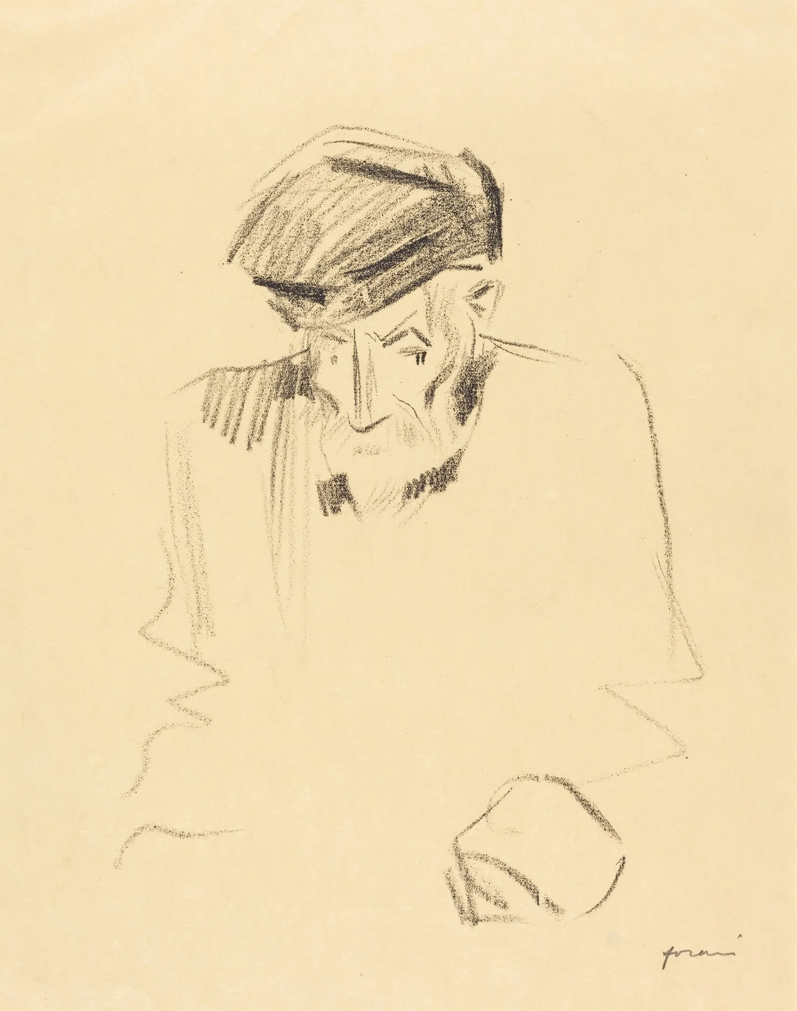 Portrait de Renoir (2e planche) (Portrait of Renoir) (second plate)