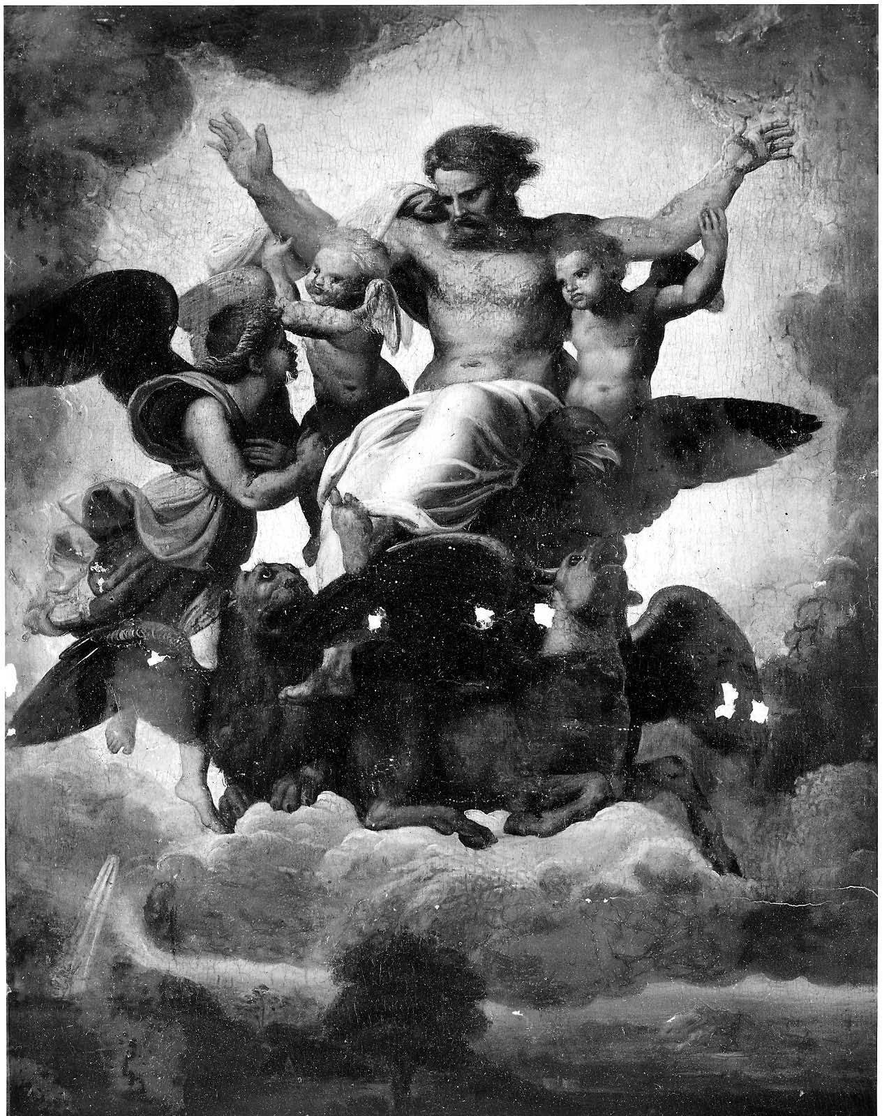 Vision of Ezekiel, by Unknown, oil