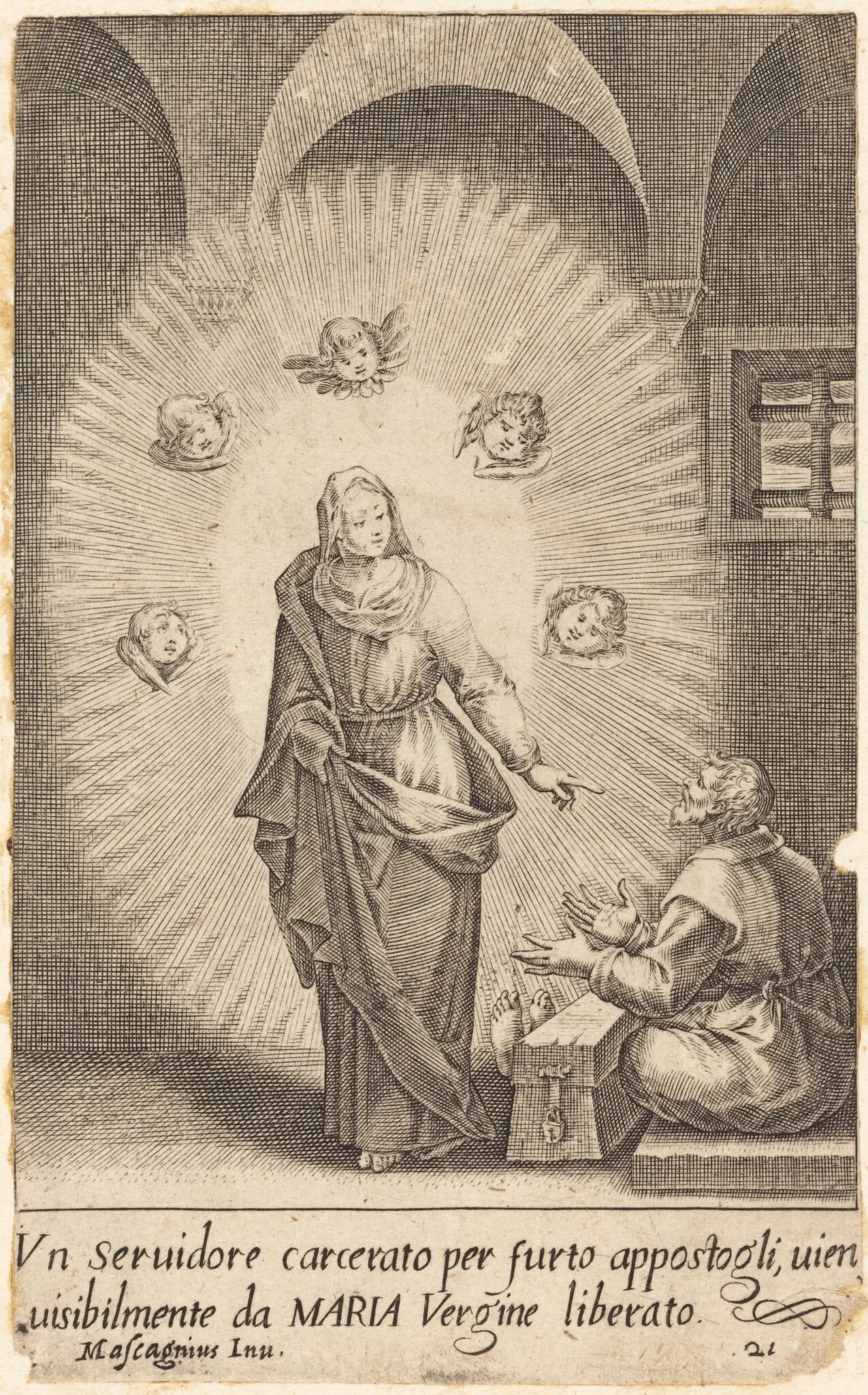 The Delivered Servant, by Jacques Callot, ink, 1619