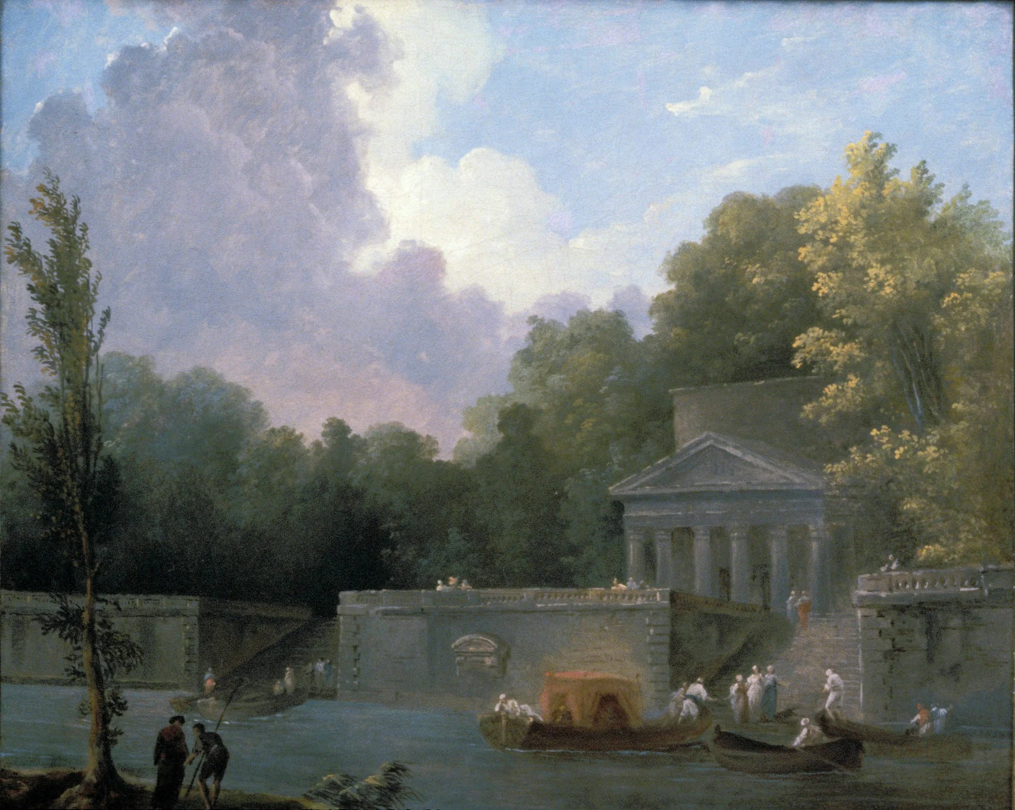 Park Scene, by Hubert Robert, oil, 1780