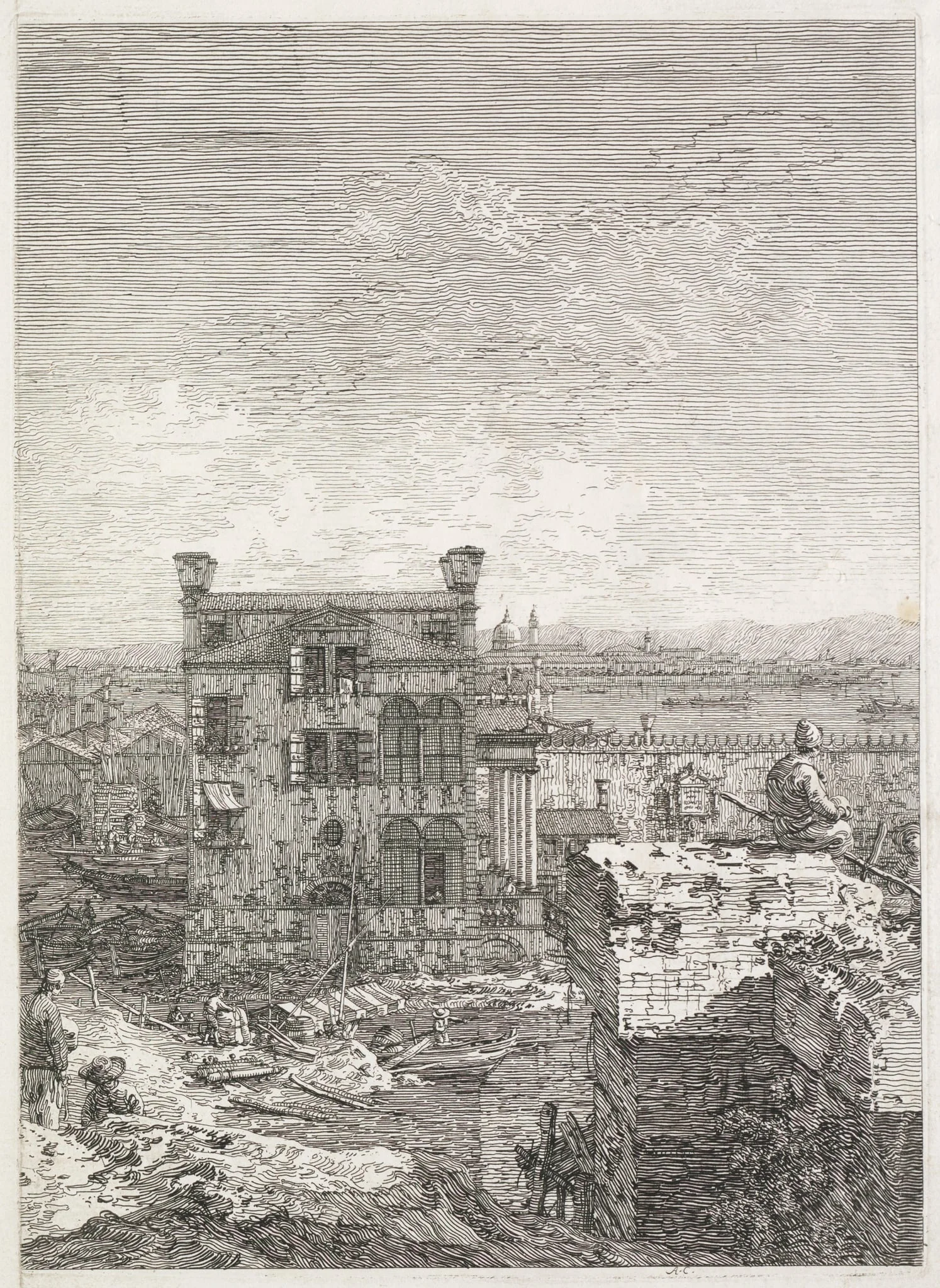 Views:  A House Surrounded by Six Columns