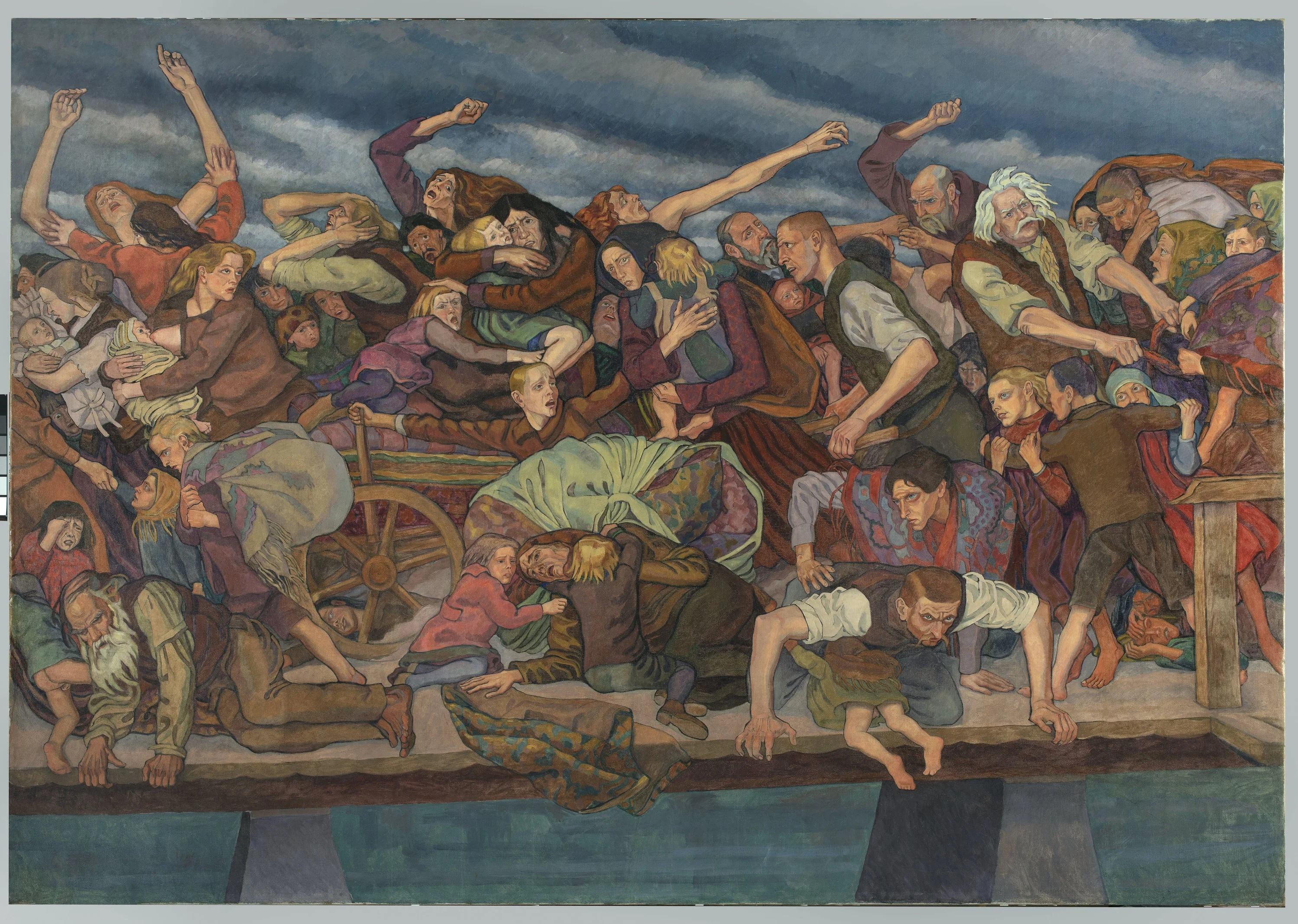 Refugees, by Jan Rembowski, oil, 1911