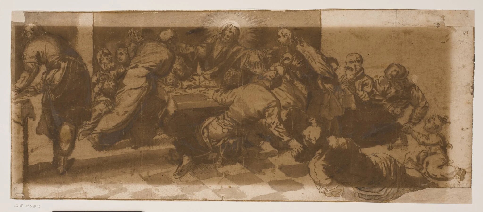 The Last Supper after the painting in San Polo, Venice, by Unknown, unspecified, 1556