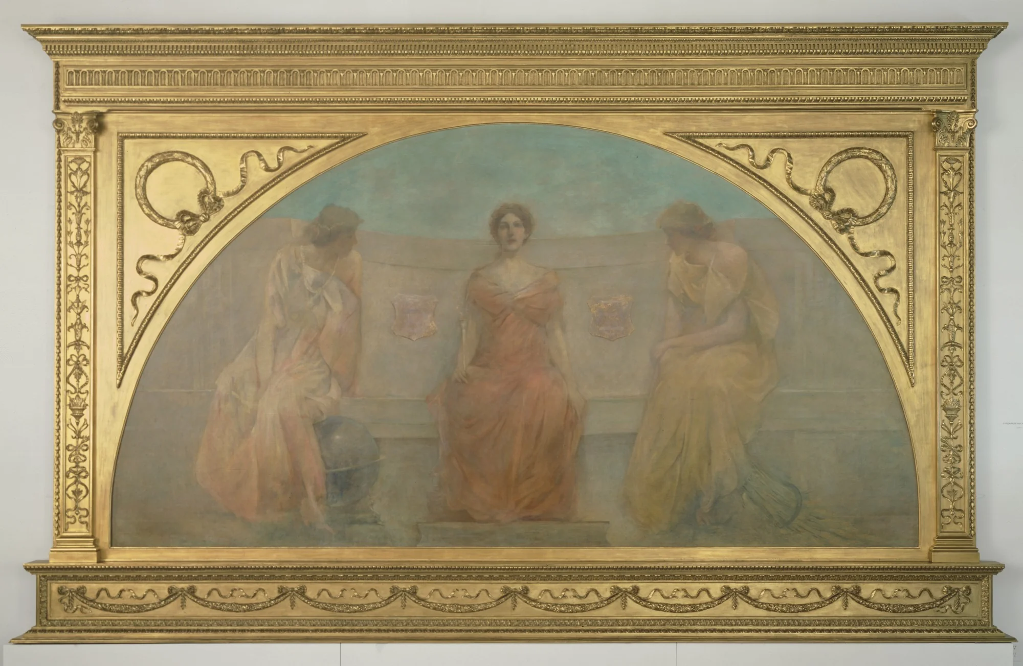 Commerce and Agriculture Bringing Wealth to Detroit, by Thomas Dewing, oil, 1900