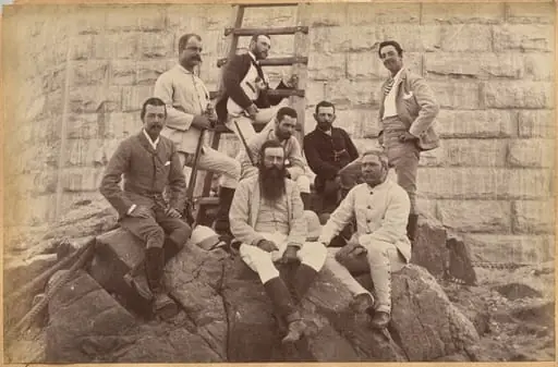 Managing staff of Meprs. Glover & Co. at Sindh Bridge (recto, top)
