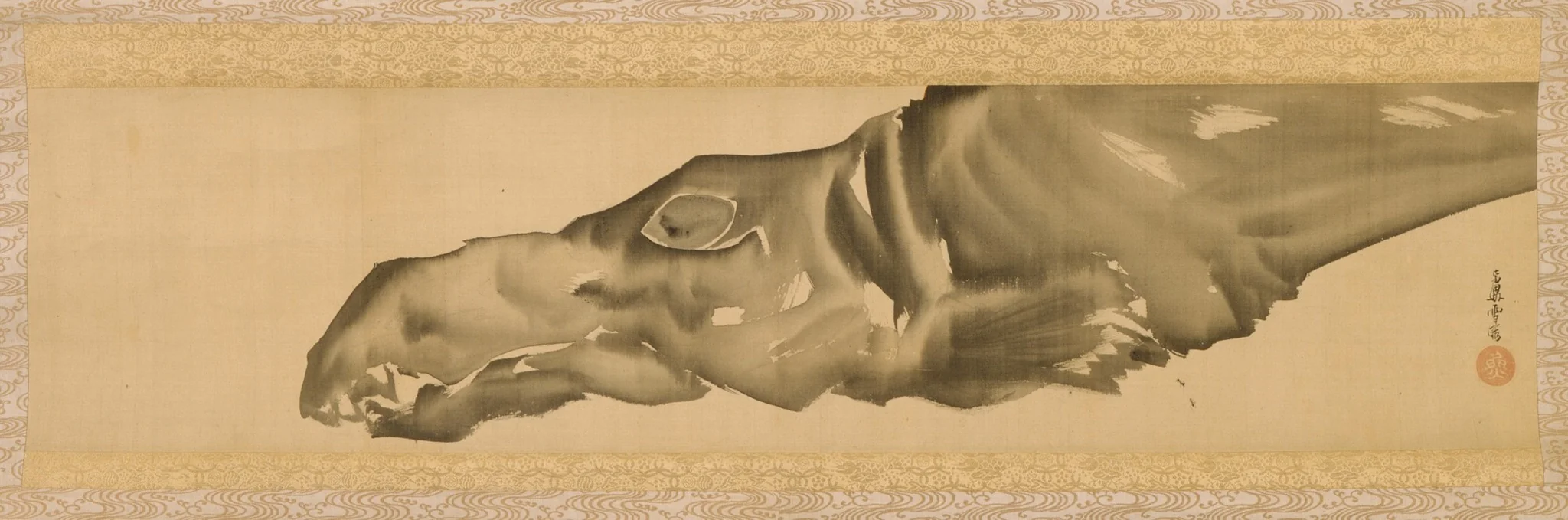 Fish Head, by Nagasawa Rosetsu 長澤蘆雪, unspecified, 1750