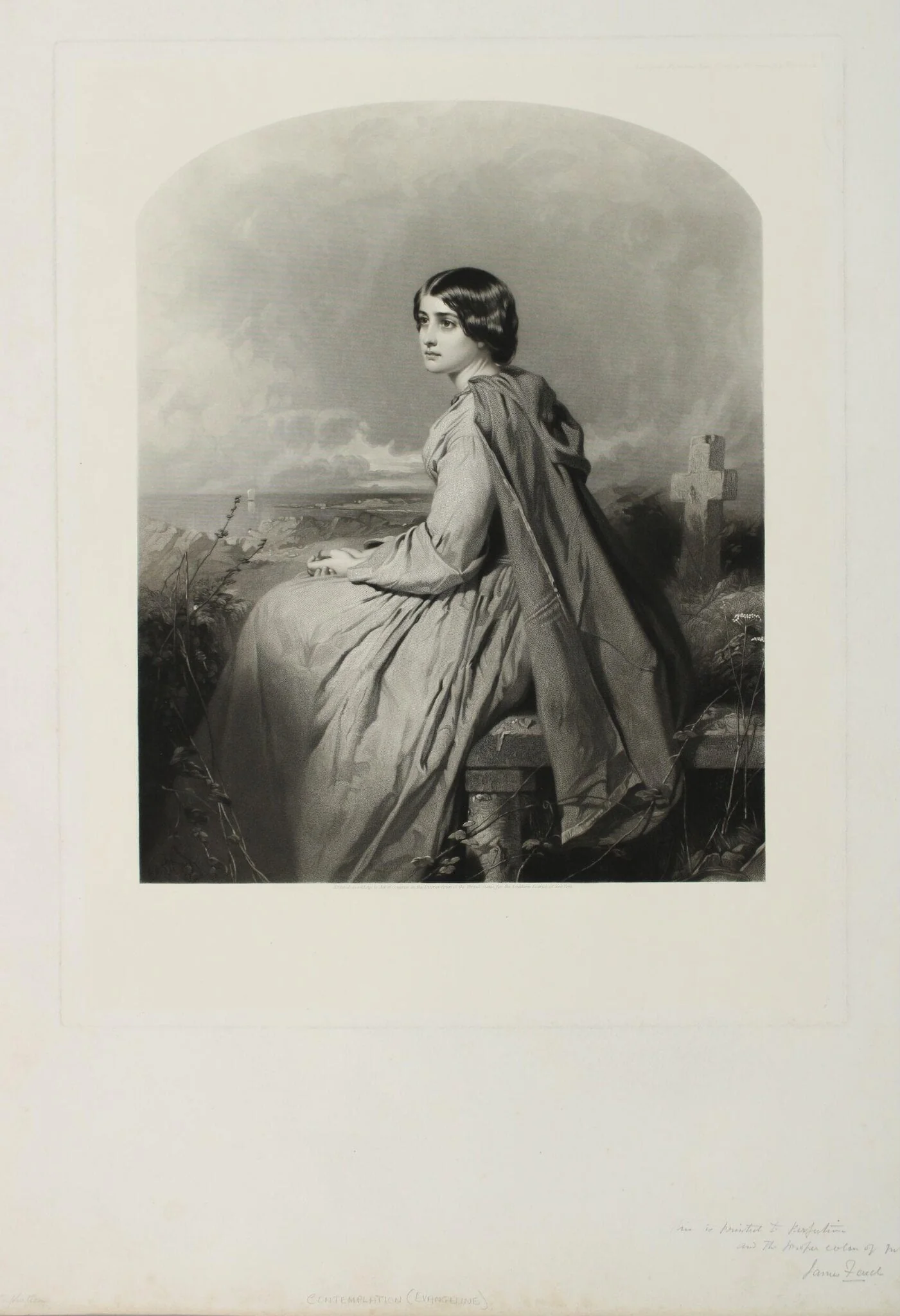 Contemplation (Evangeline), by James Faed, 1