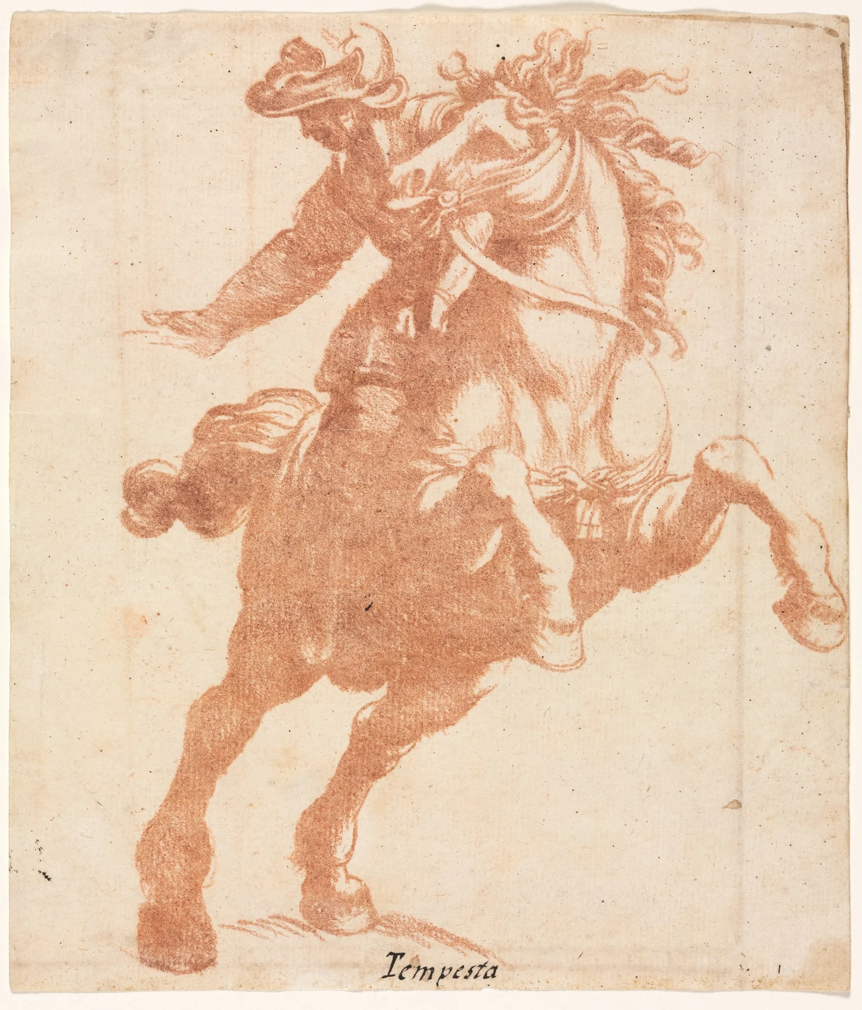 Rearing Horse and Rider, by Antonio Tempesta, 1600