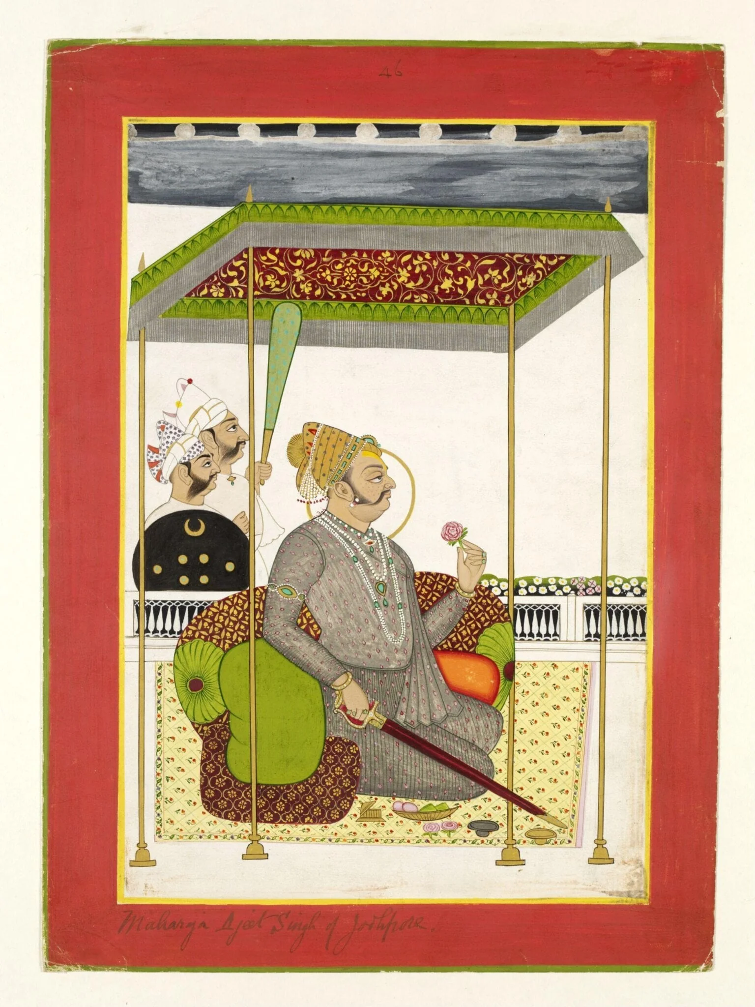 Maharaja Ajit Singh, by Unknown, paint, 1890