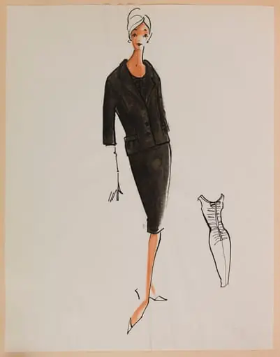 Ensemble robe ajustée et veste noires