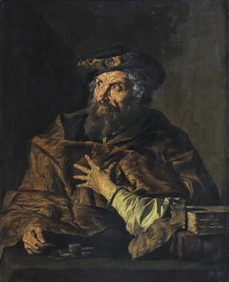 Դրամափոխը, by Matthias Stom, oil, 1650