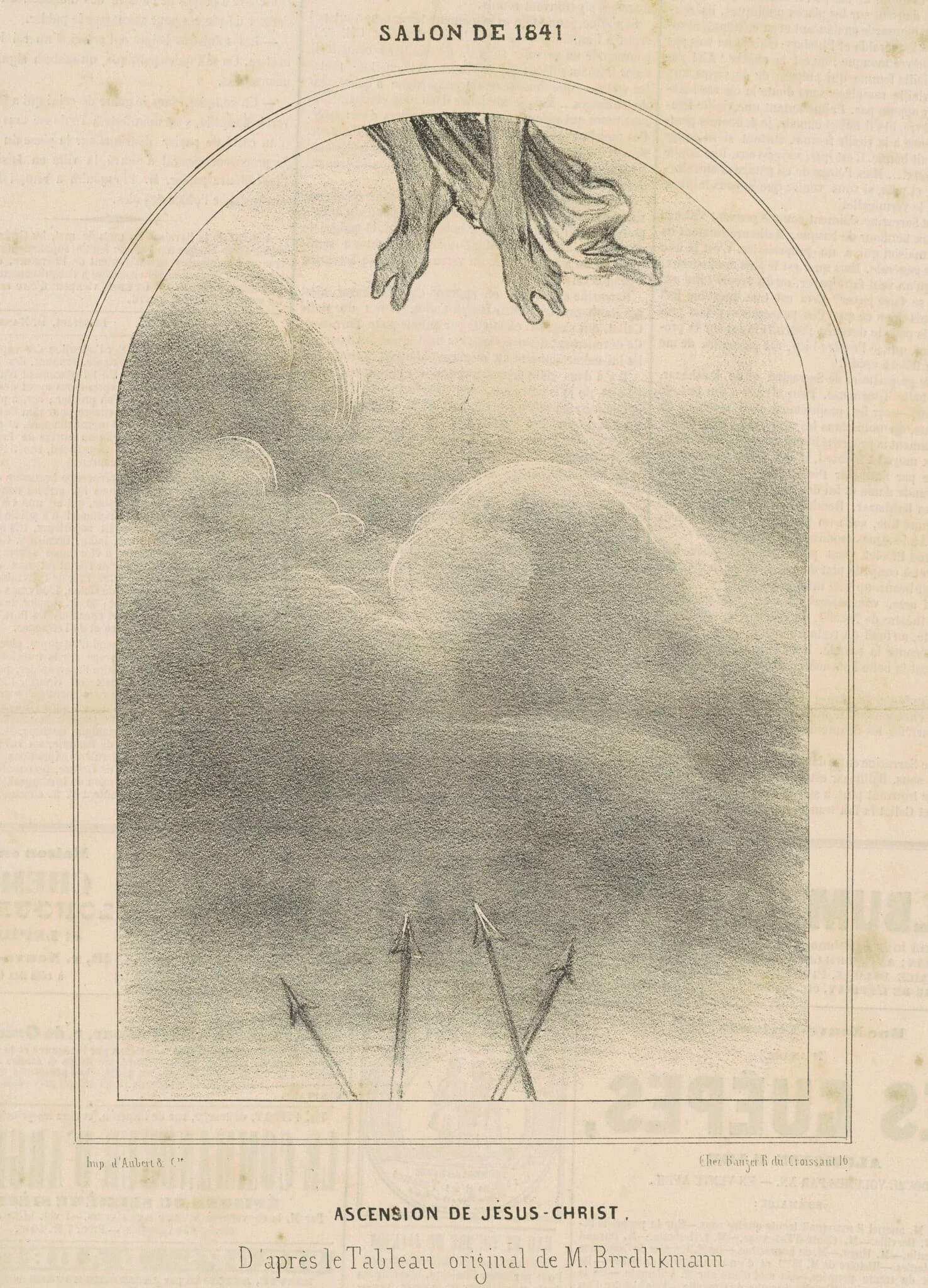 Ascension de Jèsus-Christ, by Honoré Daumier, ink, 1840