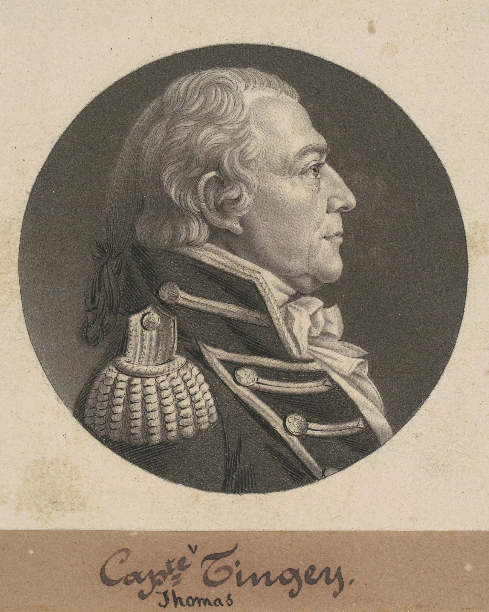 Thomas Tingey, by Charles Balthazar Julien Févret de Saint-Mémin, ink, 1806