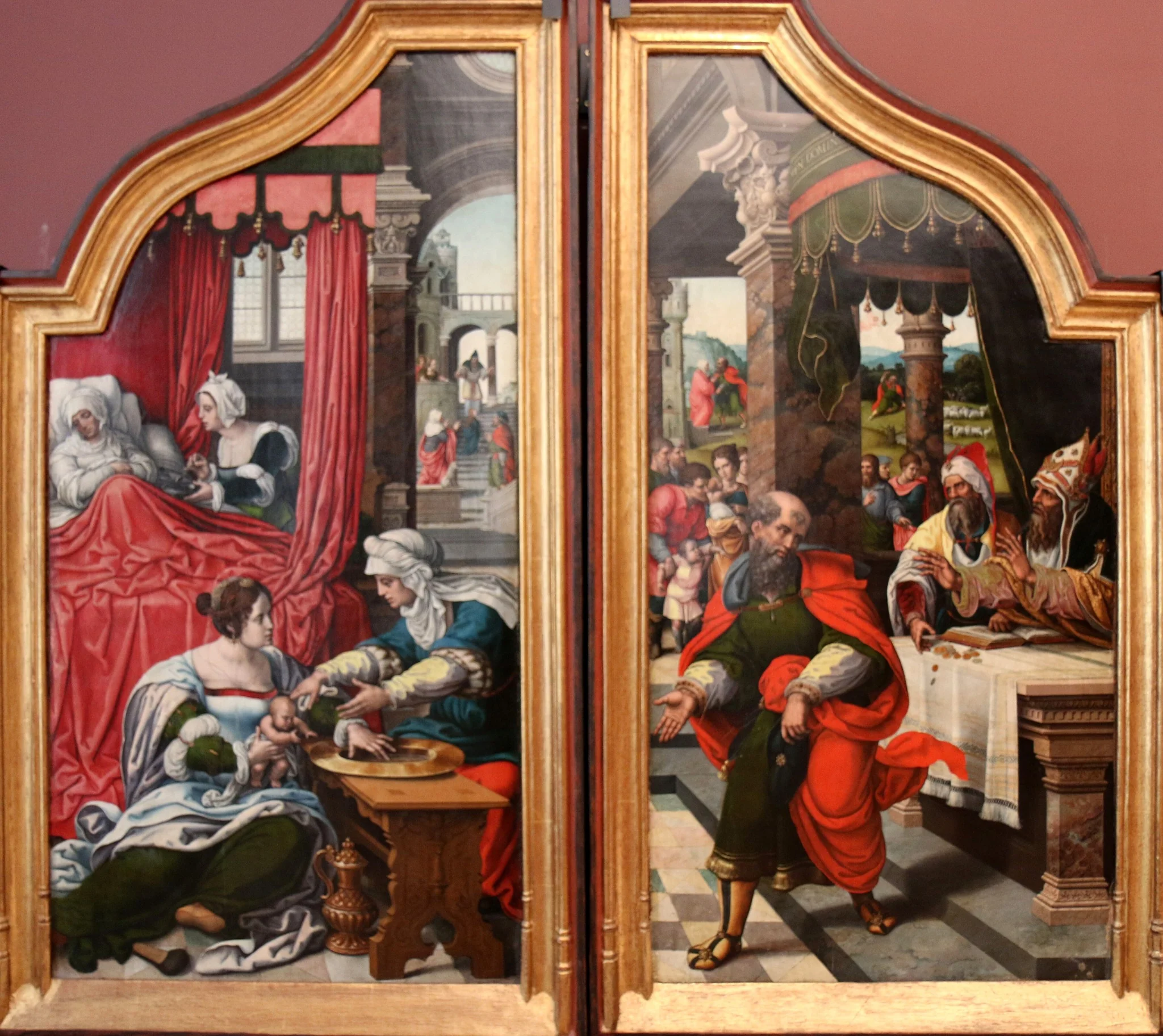 Scènes de la vie de sainte Anne, by Unknown, oil, 1528