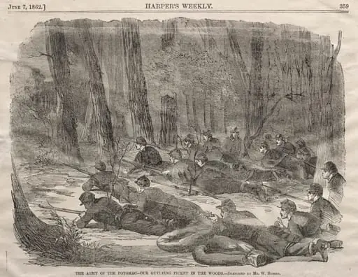 The Army of the Potomac - Our Outlying Picket in the Woods