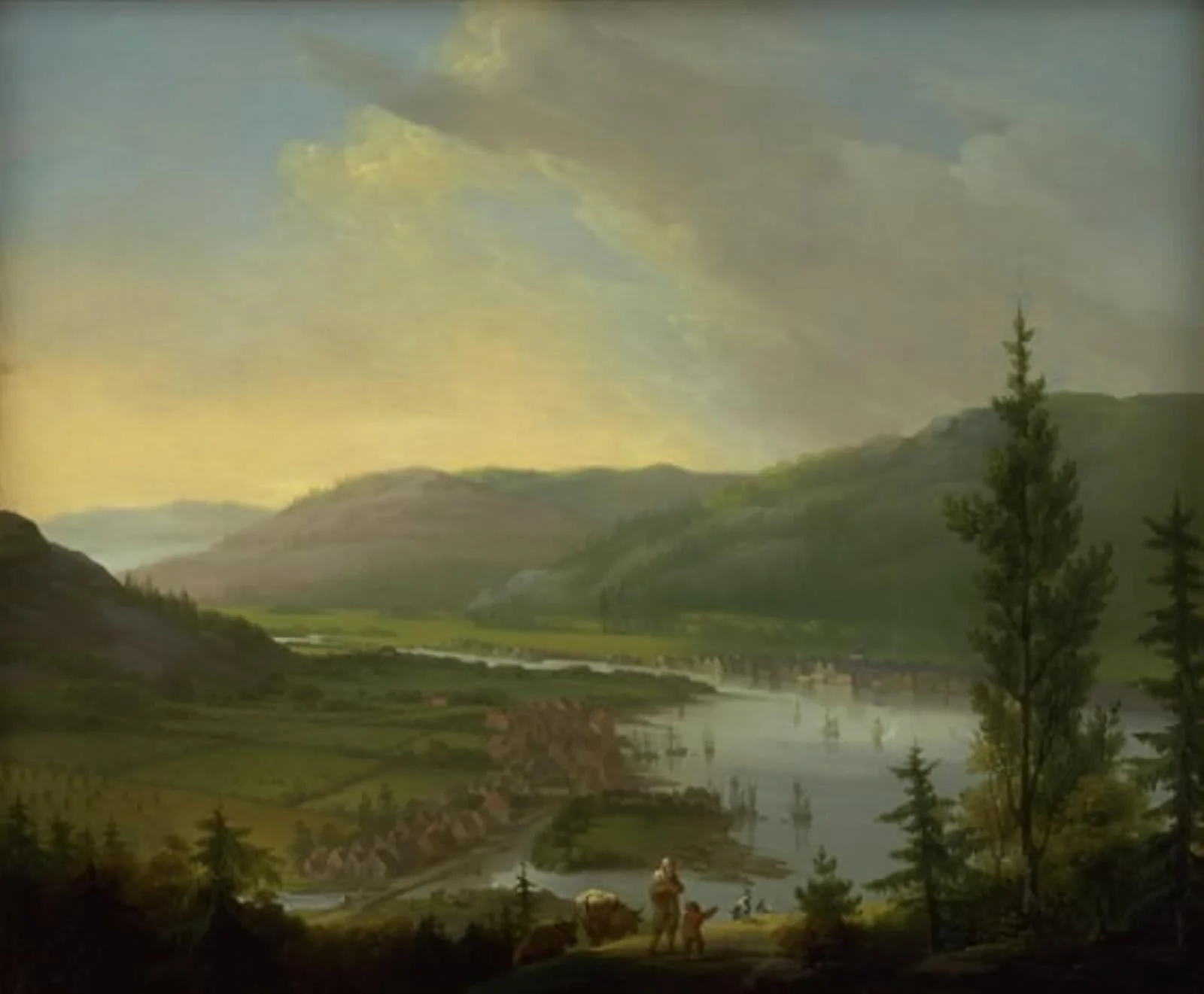View towards Drammen, Norway, by Unknown, 1750