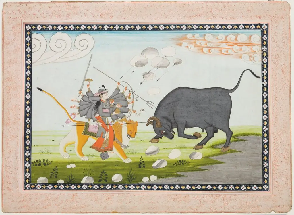 Durga in Combat with the Bull, Mahishasura