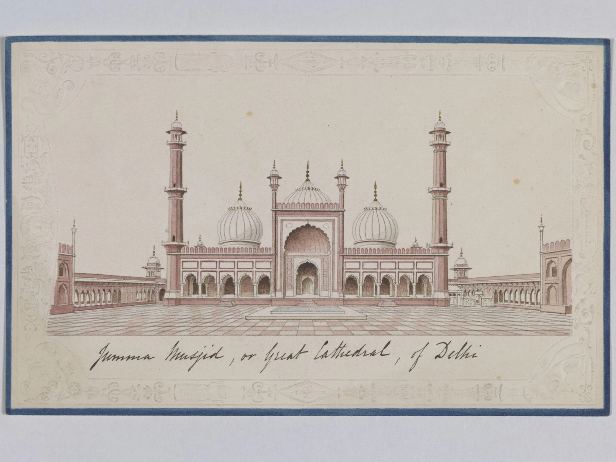 The Jami Masjid, Delhi, by Unknown, paint, 1820
