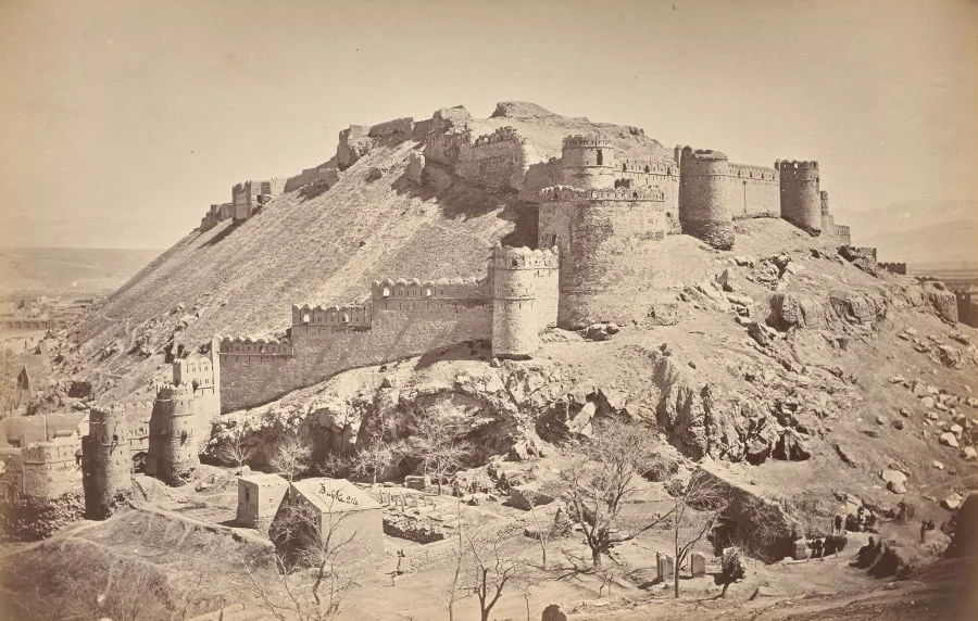 Upper Bala Hissar, from West, by John Burke, 1879