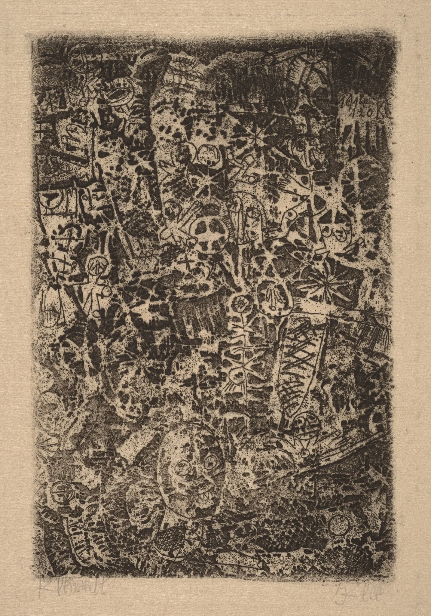 Small World (Kleinwelt), by Paul Klee, ink, 1914