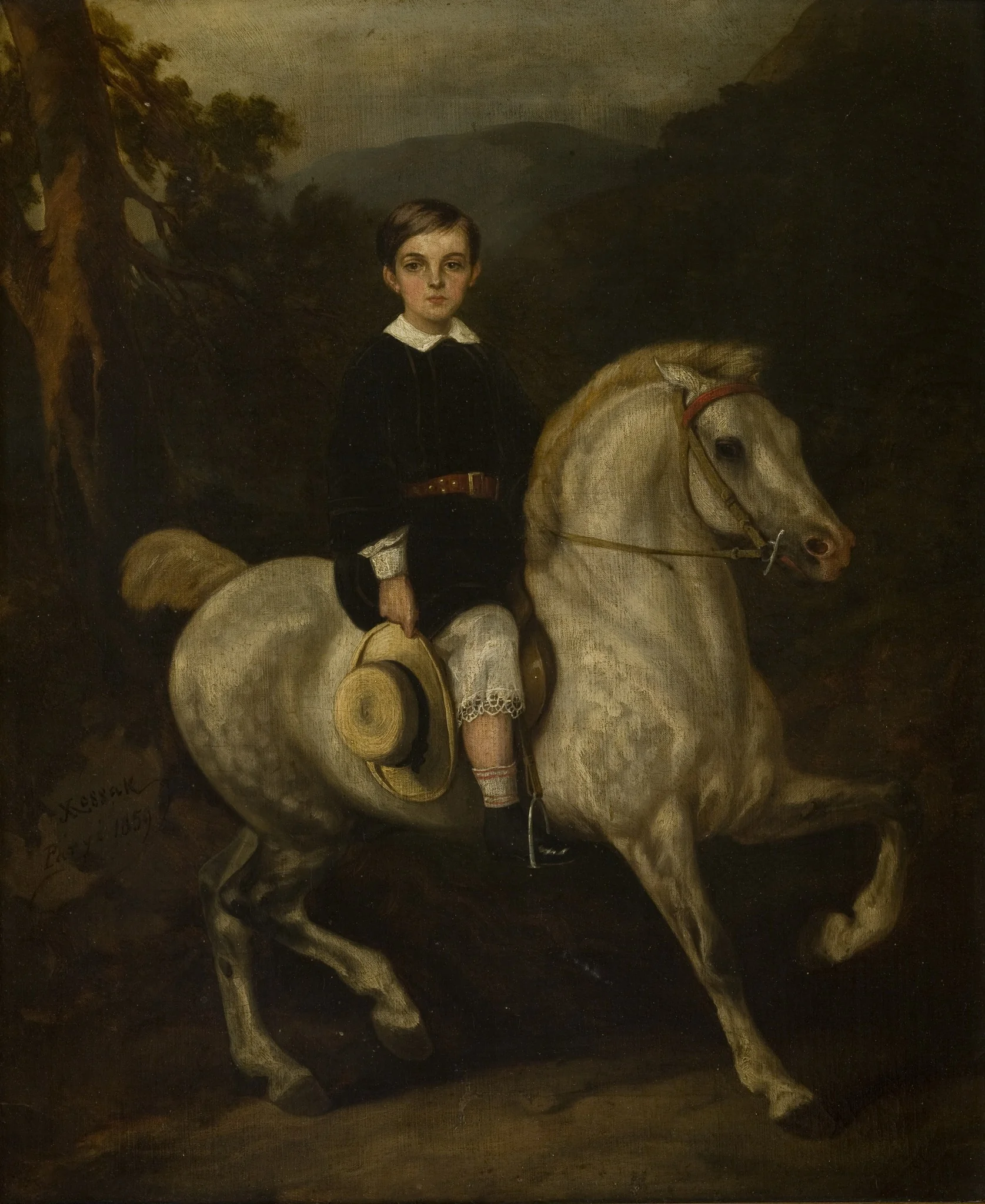 Portrait of General Hauke's Son, by Juliusz Kossak, oil, 1859