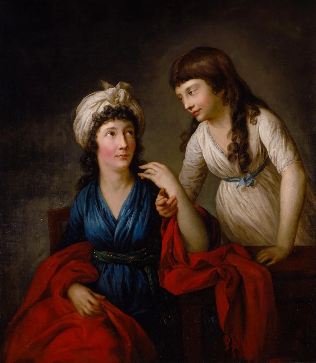 Bildnis der Gräfin Armfeld mit ihrer Tochter, by Anton Graff, oil, 1797