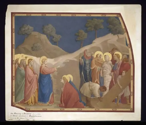Copy after The Raising of Lazarus attributed to Buonamico di Martino called Buffamalco in the Lower Church of San Francesco (Assisi)