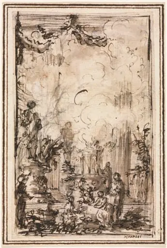Sacrificial Offering in a Temple