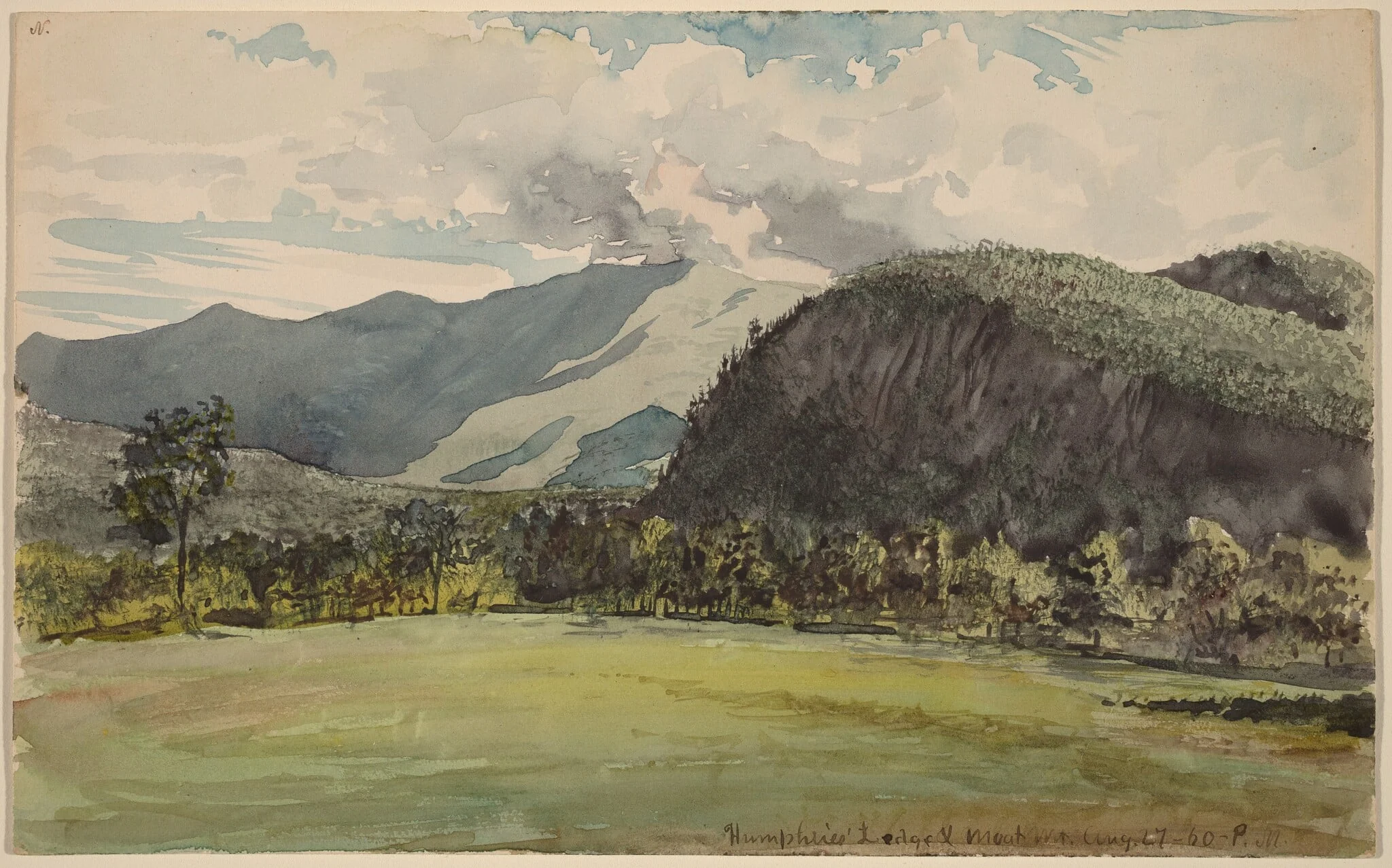 Humphrey's Ledge, by Charles de Wolf Brownell, watercolor, 1860