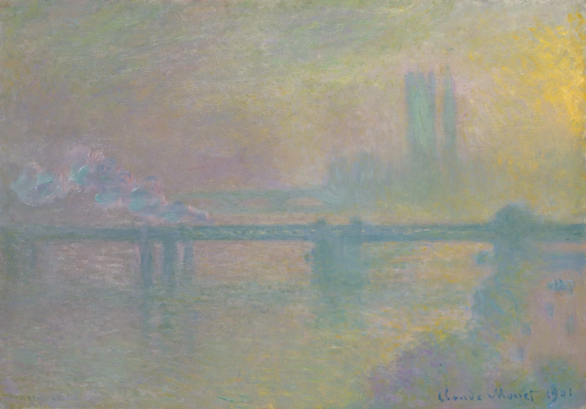 Charing Cross Bridge, London, by Claude Monet, oil, 1901