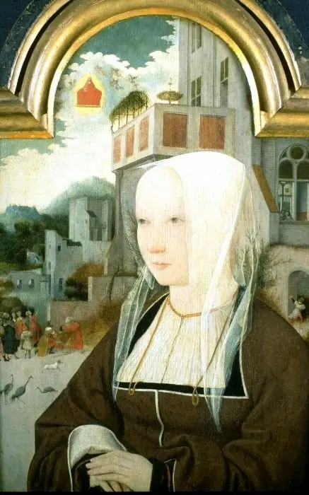 Portrait of a lady, with the Tiburtine Sibyl foretelling the advent of Christ to the emperor Augustus