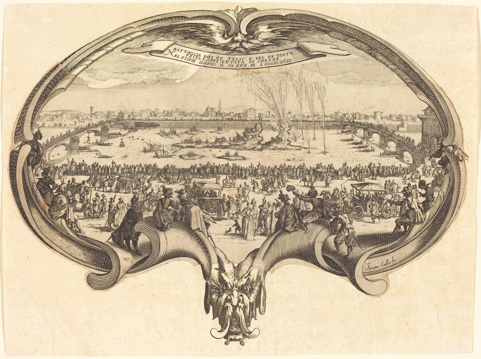 The Fan, by French 17th Century, ink, 1650