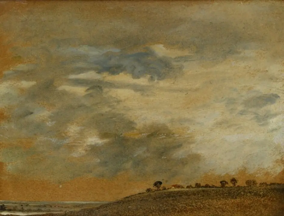 Landscape with scudding clouds