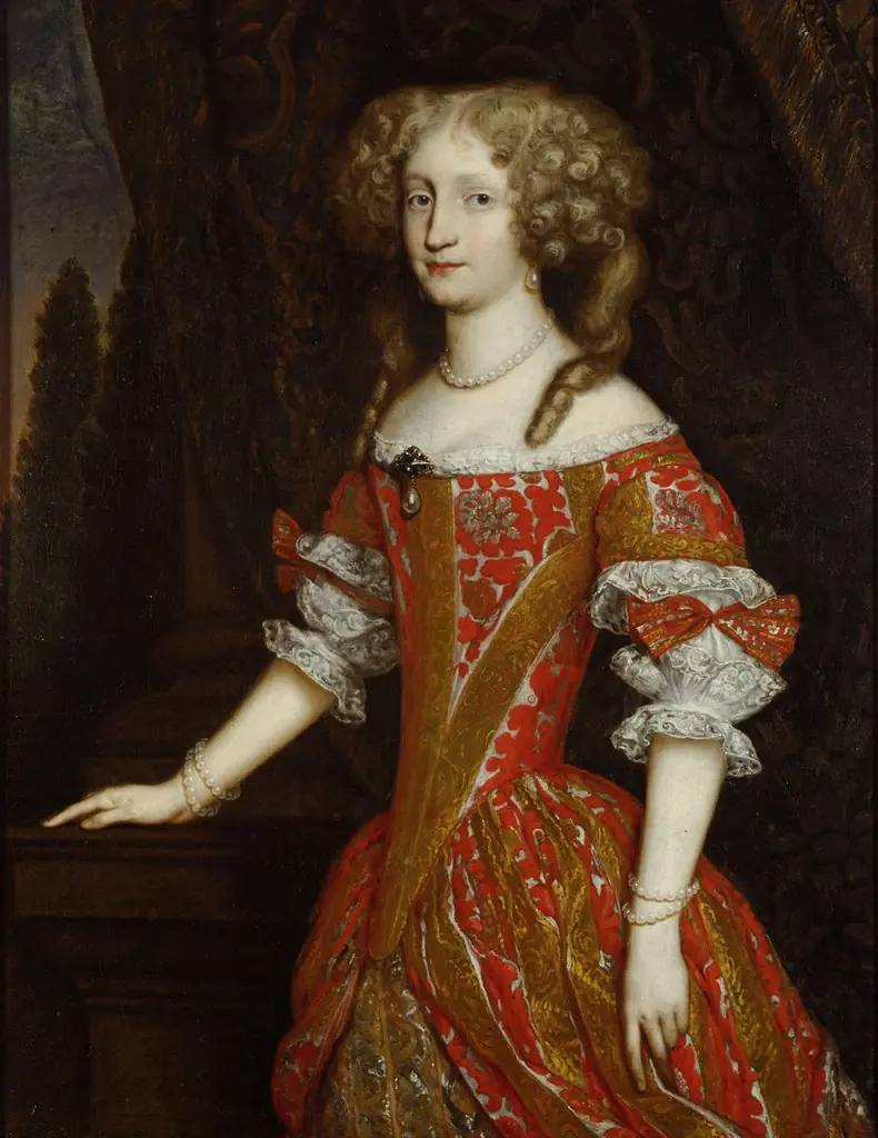 Eleonore Magdalena (1655-1720) von Pfalz - Neuburg, Kaiserin, Kniestück