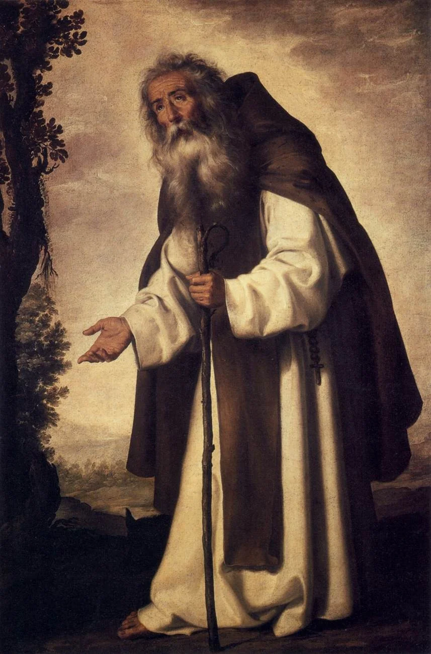 St. Anthony Abbot, by Francisco de Zurbarán, oil, 1640