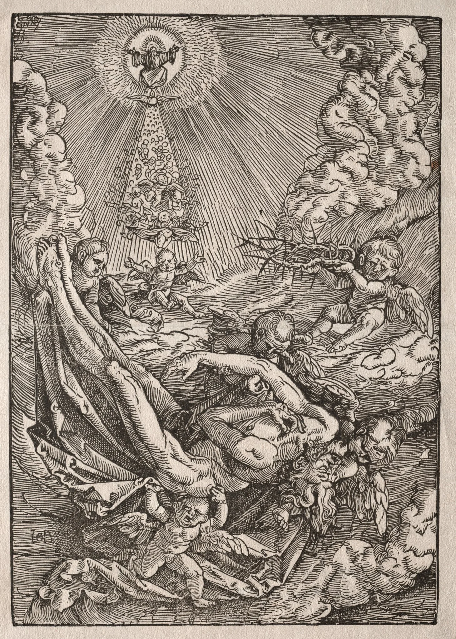 Christ Carried to Heaven by Angels, by Hans Baldung Grien, 1516