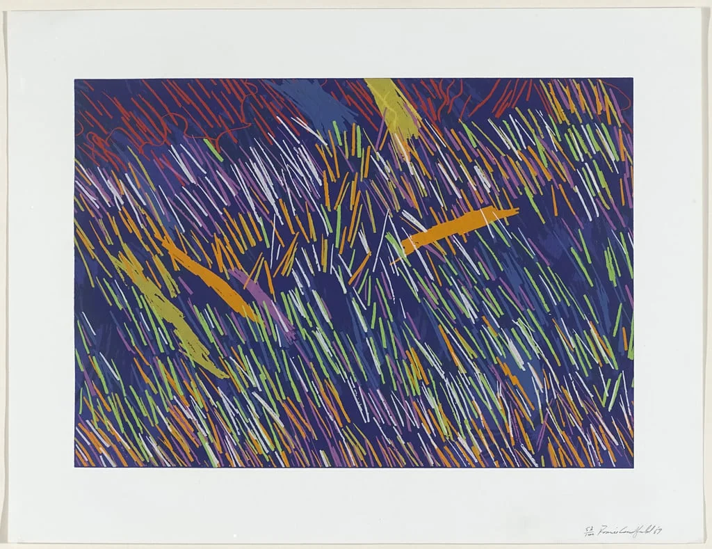 Untitled, by Ronnie Landfield, ink, 1969