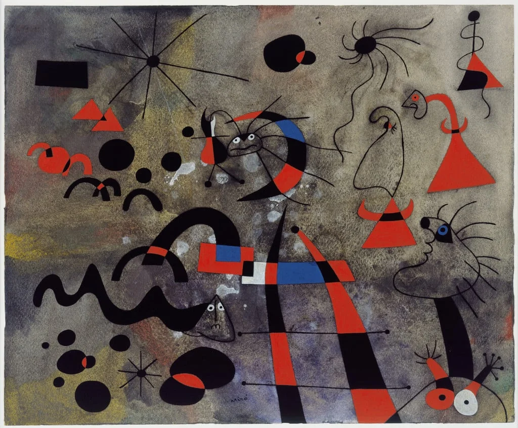 Untitled, by Joan Miró, watercolor, 1940