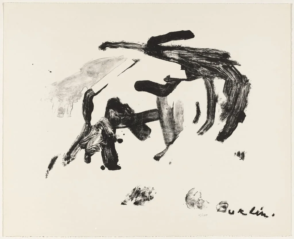 Untitled, by Paul Burlin, ink, 1967