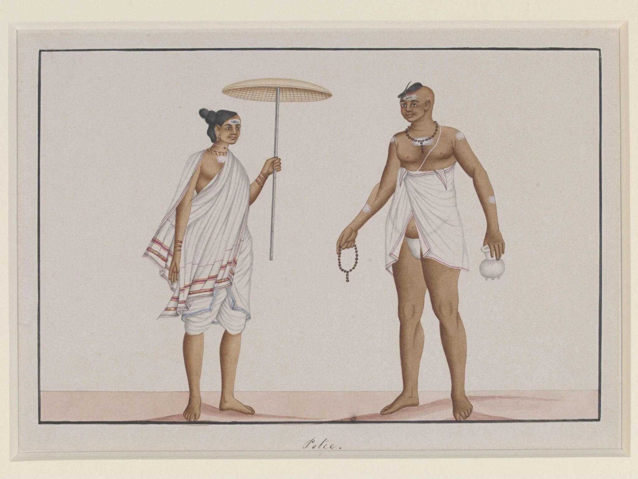 A Brahmin and his wife