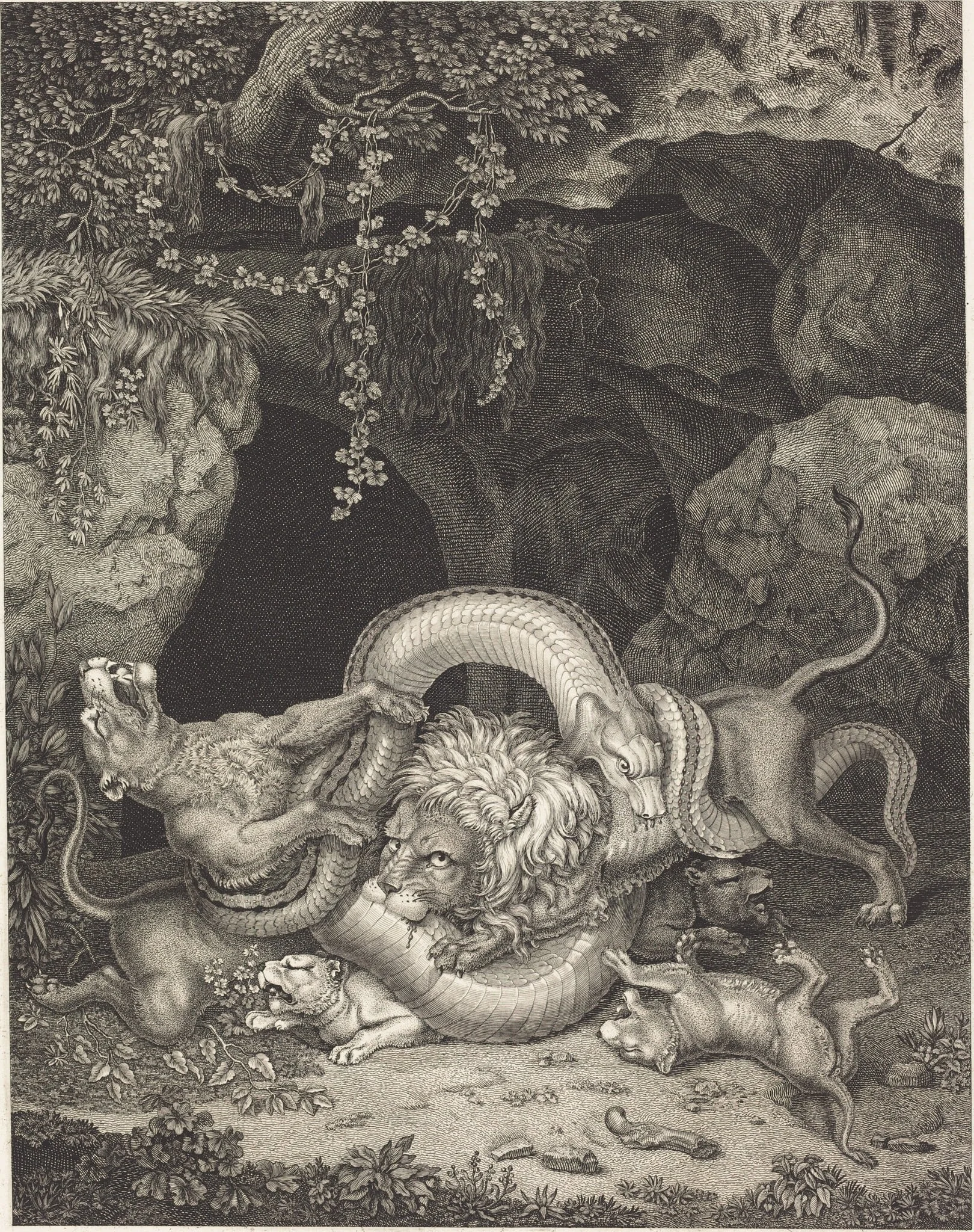 The Animal Laocöon, by Johann Heinrich Wilhelm Tischbein, ink, 1796