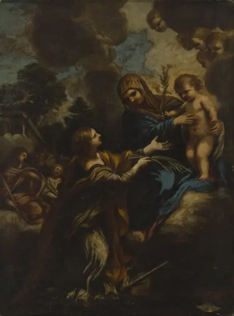 St. Mary, little Jesus and st. Katharina