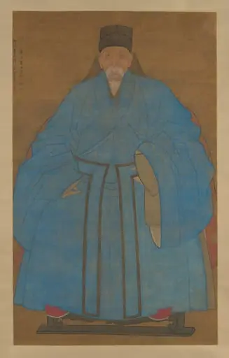 明  阮祖德  抑齋曾叔祖八十五齡壽像  軸|Portrait of the Artist's Great-Granduncle Yizhai at the Age of Eighty-Five