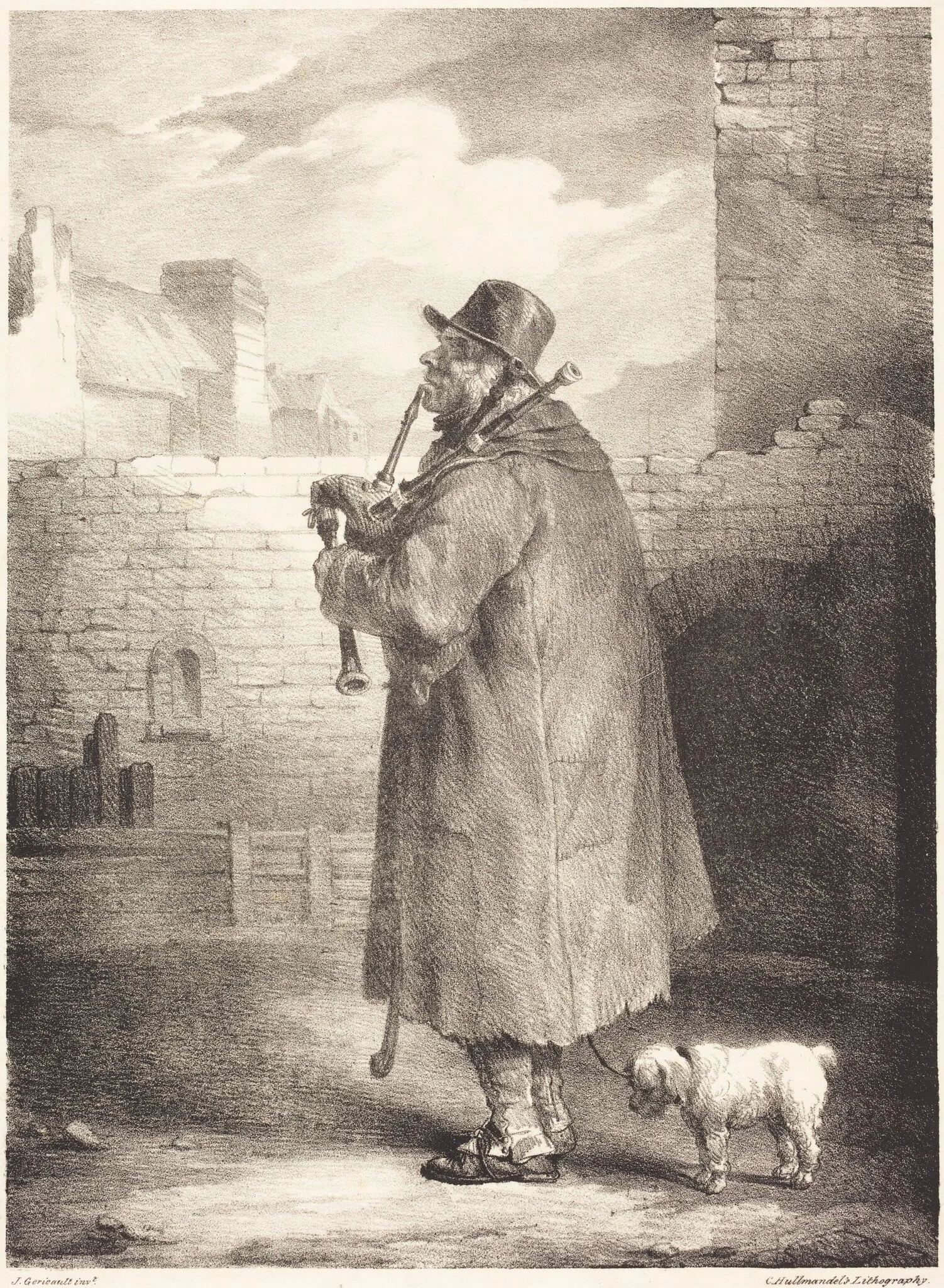 The Piper, by Théodore Géricault, ink, 1808