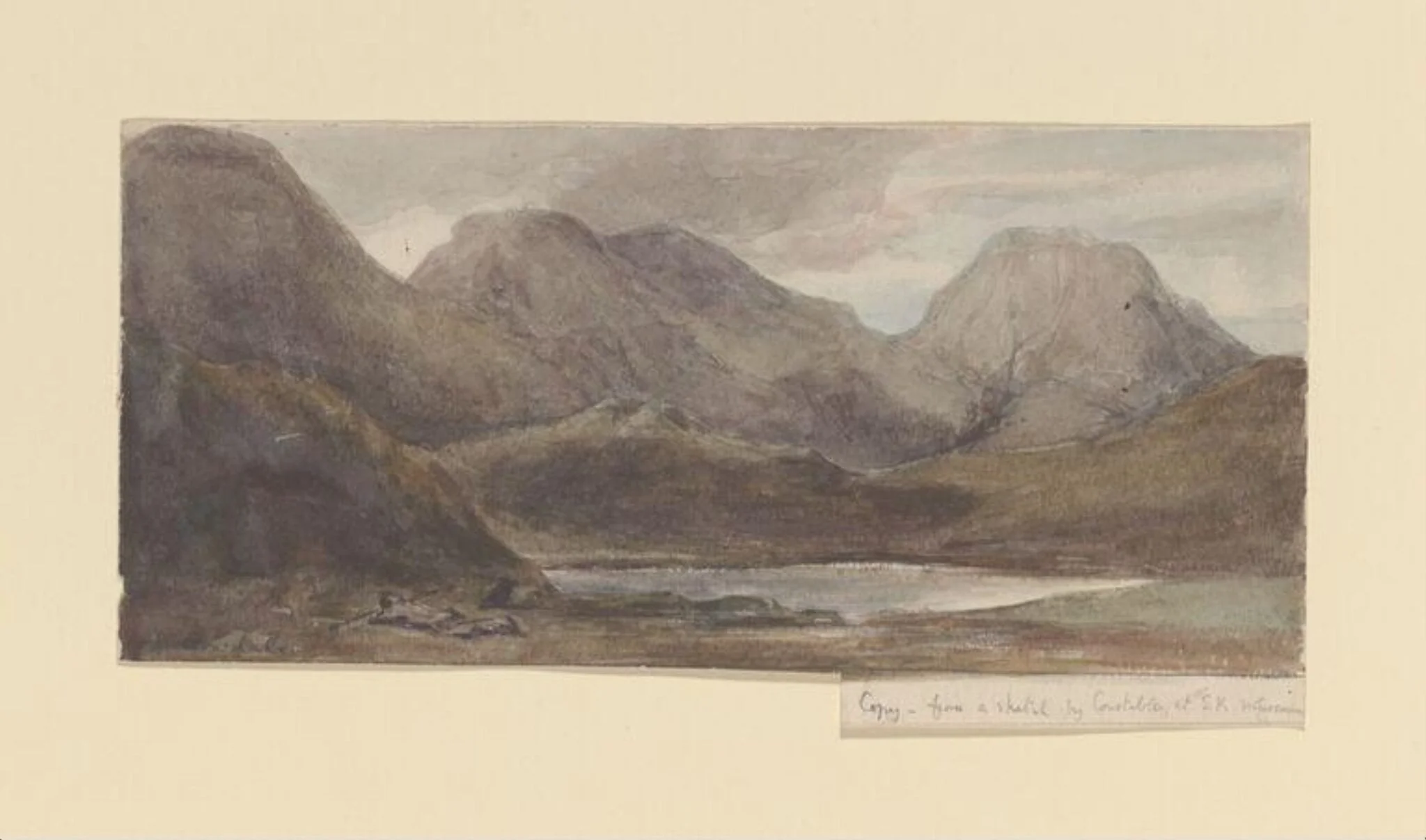 Sty Head Tarn, by Beatrix Potter, watercolor, 1900