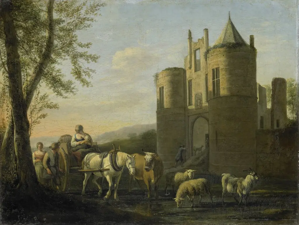 The main gate to Egmond Castle