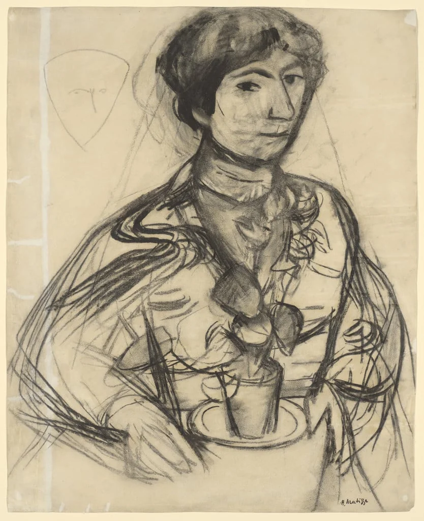 Untitled, by Henri Matisse, charcoal, 1910