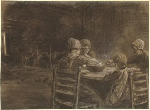 East Frisian Peasants Eating Supper