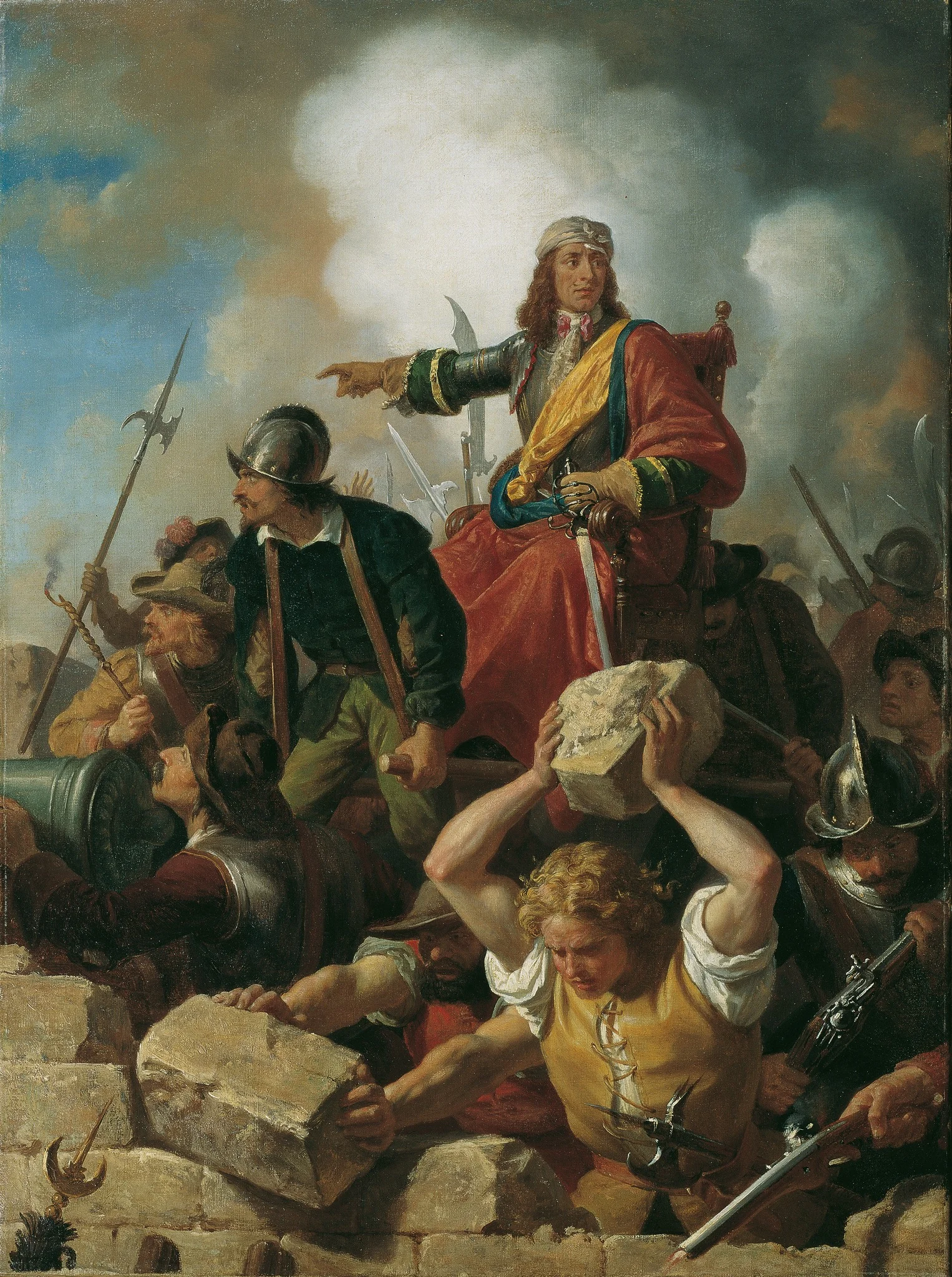 The defense of Vienna against the Turks in 1683, by Karl von Blaas, oil, 1865